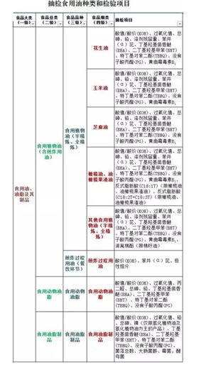 抽查检验项目